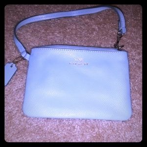 Blue Coach Wristlet EUC